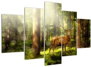 Tablou cu cerbul în pădure (150x105 cm)