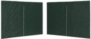 vidaXL Perete lateral cort petrecere, 2 buc., verde, PE, cu fermoar