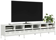 vidaXL Dulap TV, alb, 202x39x43,5 cm, oțel laminat la rece