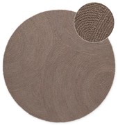 Covor taupe țesut manual rotund din lână ø 200 cm Eleni Taupe – Hanse Home