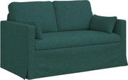 vidaXL Canapea Verde închis 139 x 78 x 80 cm țesătură