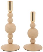 Mauro Ferretti Set Suport Lumanare Aster Roz 2 Bucati Cm Ø 10 X 20-25,3 | Aosom Romania