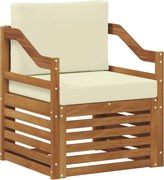 vidaXL Set de canapele de exterior cu pernă natural 67 x 63 x 73 cm