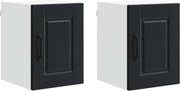 vidaXL Dulap de bucătărie 2 pcs Negru 30 x 31 x 40 cm Lemn compozit