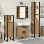 vidaXL Set de mobilier pentru baie 4 pcs Maro 33 x 33 x 185.5 cm