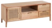 Comoda TV Honey din lemn de paulownia si ratan 120 X 40 X 50 CM