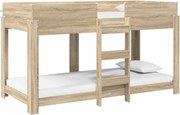 vidaXL Pat Etajat pentru Copii Stejar Sonoma 100 x 200 cm