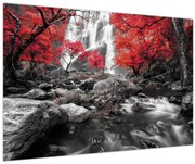 Tablou - Cascade în peisajul de toamnă (90x60 cm)