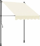 vidaXL Copertină retractabilă, crem, 200x115 cm, țesătură și oțel
