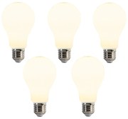 Set de 5 becuri LED E27 A67 Opal 8W 900lm 2700K