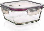 BANQUET Recipient depozitare din sticlă cu capac LORA, bordo 750 ml
