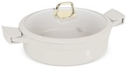 Cratiță cu capac 28 cm, 4.2L – Berlinger Haus Sahara Collection BH 7785, crem, antiaderentă, cu mânere de silicon detașabile