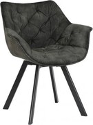 Scaun pivotant The Dutch Comfort, catifea verde inchis