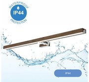 Aplică LED pentru oglindă Brilagi WOODY MIRROR LED/15W/230V IP44 stejar/crom