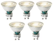 Set de 5 becuri LED GU10 cu 3 trepte de intensitate luminoasă, 7W, 600 lm, 3000K