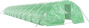 vidaXL Seră cu cadru din oțel, verde, 120 m², 24x5x2,3 m