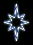 Steaua LED, agățat, 35 x 50 cm, alb rece