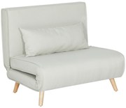 HOMCOM Fotoliu Pat 3 in 1 cu Spatar Rabatabil, Bej