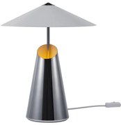Veioza, Lampa de masa design geometric, abajur directionabil Taido crom