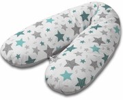 Perna gravide 3 in 1 cu husa detasabila Kidizi Lena, lungime 160 cm, All Mint Stars
