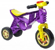Motocicleta cu functie de trotineta fara pedale pentru copii NOVOKIDS™ EVO Balance Bike, Cu claxon, Maxim 30 Kg, 3 roti, Stabilitate mare, Mov