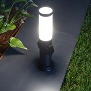 Brilagi - Lampă de exterior NOVA cu 2 prize SCHUKO, 1x E27, 15W, 230V, 40 cm, IP44, negru