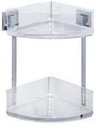 WENKO 22690100 - Raft de colț VACUUM-LOC QUADRO ED, 28 x 32,5 cm, argintiu/crom lucios