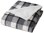 Pătură gri din sherpa 125x150 cm Ecossais – douceur d'intérieur