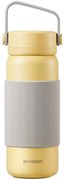 Termos cu infuzor Buydeem CD1011-MY, 400 ml, Rezistent la scurgeri, Infuzor detasabil, Otel inoxidabil, Maner, Galben