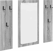 vidaXL Răcător de paltoane montat pe perete Pe perete Gri Sonoma