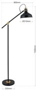 Lampadar Orion Dimmable 12-1192/1 SCHILLER 1xE27/40W/230V negru/bronz