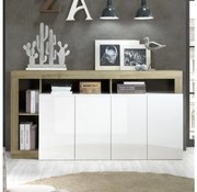 Comodă LENOR albă/maro