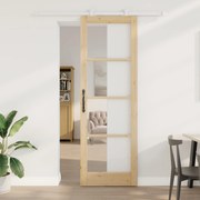 vidaXL Ușă glisantă Manual ORKDAL Maro 78 x 232 cm Lemn și metal