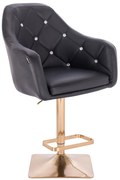 HC830KW Scaun Neagră cu Bază Aurie
