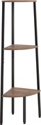 vidaXL Raft de colț cu 3 niveluri maro deschis/negru 45,5x31,5x120 cm