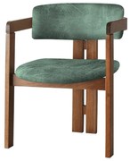 Scaun de sufragerie CO Green and Walnut