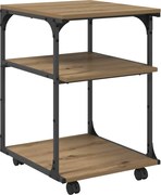 vidaXL Suport pentru imprimantă Stejar Artizanal 43 x 48 x 64 cm