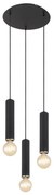 Lustra cu 3 pendule design modern MARION negru, nickel