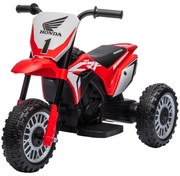 HOMCOM Motocicletă Electrică pentru Copii 6V Honda CRF450RL Licențiată Roșu 3 Roți 18-36 Luni | Aosom Romania