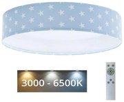 Plafonieră LED dimabilă GALAXY KIDS LED/24W/230V albastru/alb stele + telecomandă