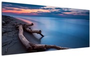 Tablou cu plaja în apus de soare (120x50 cm)