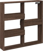 vidaXL Dulap de perete, stejar maro, 80x15x80 cm, lemn prelucrat