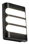 Aplică modernă neagră cu LED inclusă IP44 - Gaev