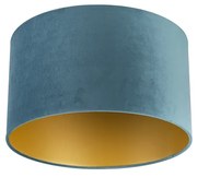 Abajur din catifea albastru 35/35/20 cu interior auriu
