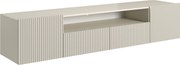 Comodă TV suspendată Nicole 200 cm cu nișă și sertare – cashmir / cashmir mat
