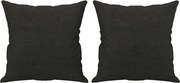 vidaXL Perne decorative, 2 buc., negru, 40 x 40 cm, material textil