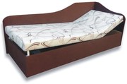 Pat de o persoană (canapea) 80 cm Abigail (Sand 10 + maro închis 40) (D). 793055