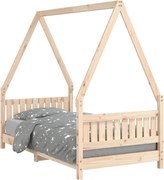 vidaXL Cadru de pat pentru copii, 80x160 cm, lemn masiv de pin