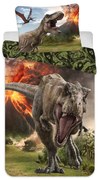Lenjerie de pat pentru copii din bumbac pentru pat de o persoană 140x200 cm Jurassic World "Volcano" – Jerry Fabrics