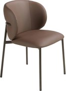 Scaun modern design italian, Piele Sintetica Maro